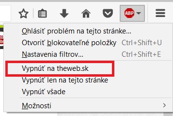 ako vypnut adblock safari