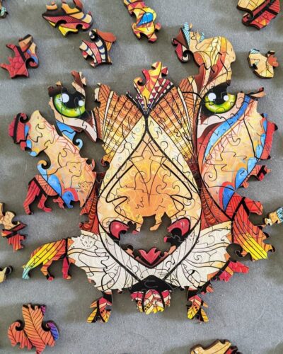 Drevené puzzle Lev